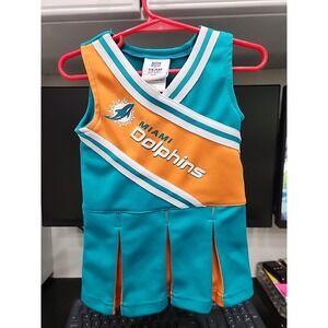 Miami Dolphins NFL Girls Toddler Cheerleader Dress Outfit 18 Months MINT